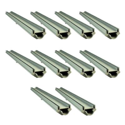 Kit 10 Grelha Invisível Rebaixada Caixa Coleta 100x8cm Bege GDA