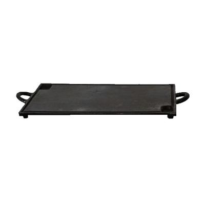 Chapa Bifeteira Lisa Ferro Fundido 30x50cm Alça Reforçada Preta Fundição São Cristóvão