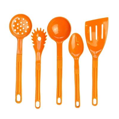 Jogo de Utensílios Nylon 5 Peças Antiaderente 180 graus C Laranja Talheres Juliana