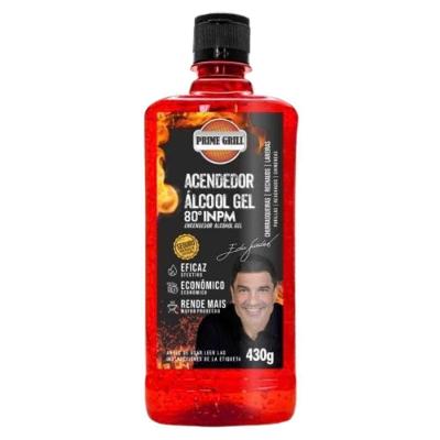 Acendedor de Álcool Gel 430g Queima Limpa para Churrasco Prime Grill