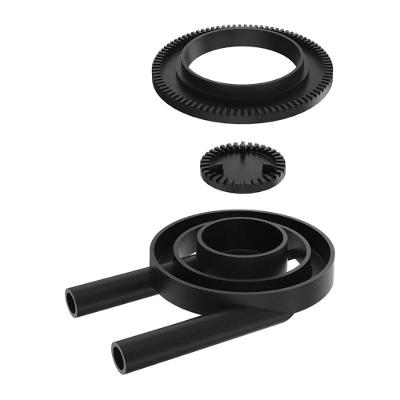 Queimador Duplo Curto Fogão Industrial Ferro Fundido 17,2cm Preto Libaneza