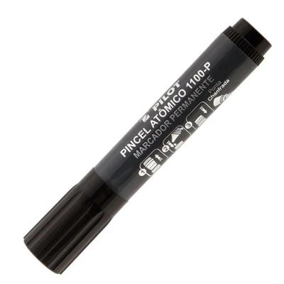Marcador Permanente Pilot Pincel Atômico 1100 Tinta Preta Resistente à Água Ponta Acrílica Preto
