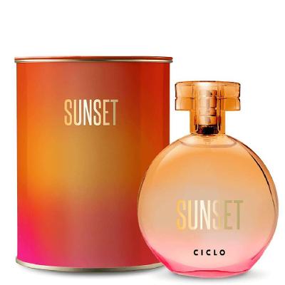 Deo Colônia Sunset Lata Feminina Cítrica 100ML Ciclo Cosméticos