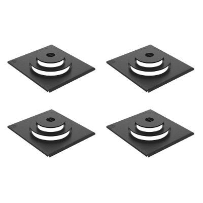 Kit 4 Chapas Fogão a Lenha Modulares Ferro Fundido 01 Furo 34x31cm Libaneza