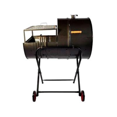 Churrasqueira a Carvão Portátil Bafo e Grill 200L com Rodas Preta Minasca MC-29.2mn