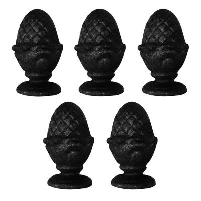 Kit 5 Pinhas Ornamentais Ferro Fundido N03 Grade Portão Sacada Preto Fundição Unicláudio