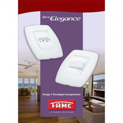 Módulo Tomada 2P+T 20A Elegance 250V~ Branco Fame Brasil
