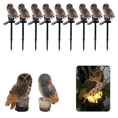 Kit 9 Luminárias Solares Coruja SU-CORU LED IP65 Jardim Marrom AB Mídia