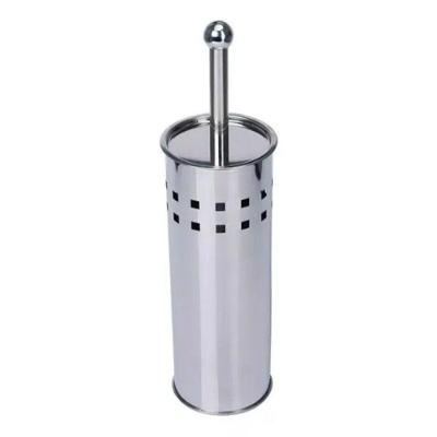 Escova Sanitária com Suporte Aço Inox Cerdas Flexíveis para Banheiro Inox