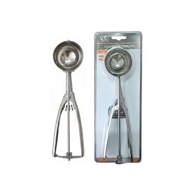 Colher de Sorvete com Ejetor Aço Inox Dosadora Bolas Prata Ke Home