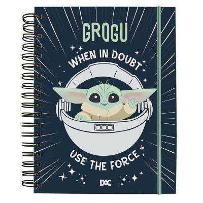 Caderno Smart DAC Baby Yoda Star Wars A5 80 Folhas 10 Divisórias Preto