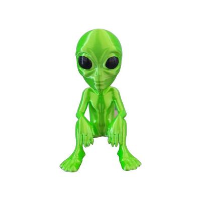 Boneco Decorativo Alien Verde Neon Extraterrestre Plástico PLA 6,5cm Colecionável