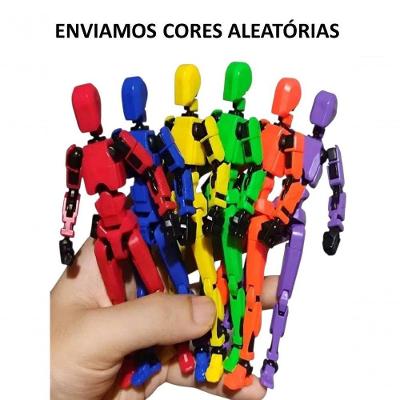 Kit 06 Bonecos Dummy 13 Articulados 14cm Desmontados para Colecionar Cores Aleatorias