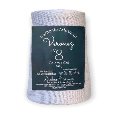 Barbante Artesanal Veronez No8 700g Branco 85% Algodão