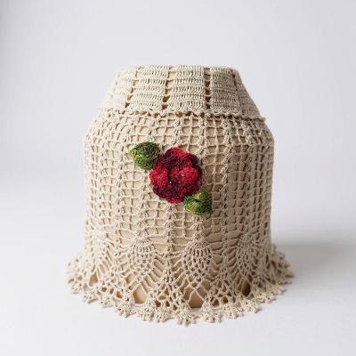 Capa para Botijão de Gás Crochê Algodão 55x55CM Vermelho Escuro Artesanal