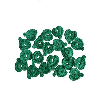 Folhas em Crochê para Aplicação Barbante 85% Algodão Verde Kit 12 Barroco