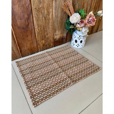 Tapete Zurich Retangular 46CM X 67CM Tear Artesanal Rústico Terracota