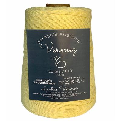 Barbante Artesanal Creme 700g No6 ao No8 Kit 5 Unidades Veronez