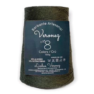 Barbante Artesanal Veronez No8 85% Algodão 700g Verde Musgo