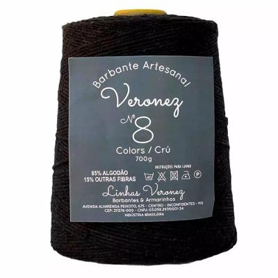 Barbante Artesanal No8 700g Preto 5 Unidades Veronez