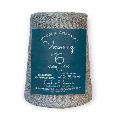 Barbante Artesanal Cinza No6 e No8 700g Kit 5 Unidades Veronez