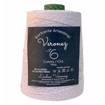 Barbante Artesanal 85% Algodão 700g Branco 5 Unidades Veronez