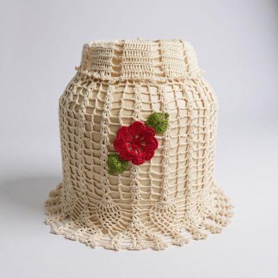 Capa para Botijão de Gás Crochê Algodão 55x55CM Vermelho Artesanal