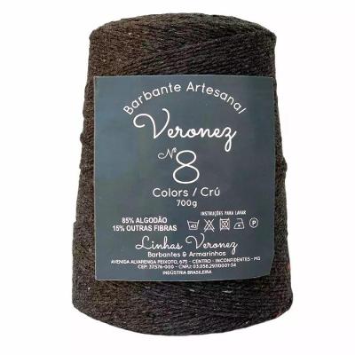 Barbante Artesanal Veronez No8 85% Algodão 700g Cinza Chumbo