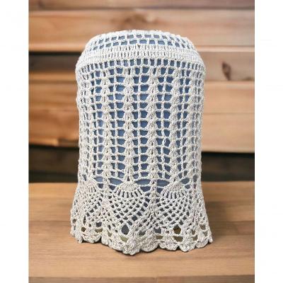Capa para Galão de Água 20L Crochê Artesanal Algodão 46 X 38cm Cru