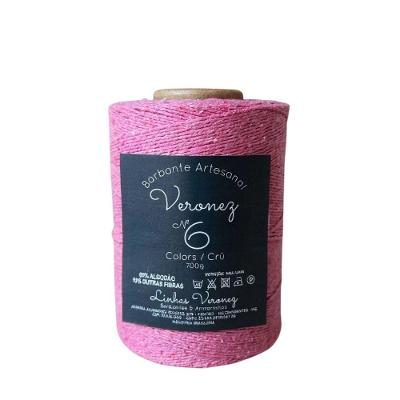 Barbante Artesanal Veronez 85% Algodão 700g Rosa No6 a No8