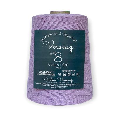 Barbante Artesanal No8 85% Algodão 700g Lilás 5 Unidades Veronez