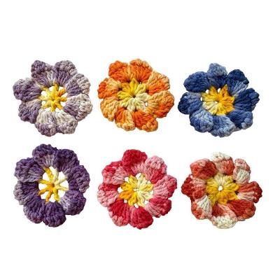 Flores e Folhas em Crochê para Aplicação Fio Mesclado Kit 6 Sortidas Barroco