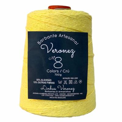 Barbante Artesanal Veronez No8 700g Creme Kit 5 Unidades
