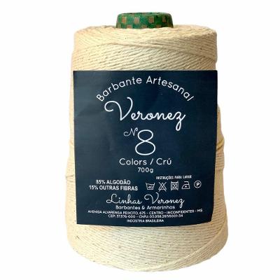 Barbante Artesanal Veronez No8 85% Algodão 700g Cru