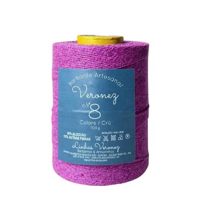 Barbante Artesanal Roxo Amora 700g No8 Kit 5 Unidades Veronez