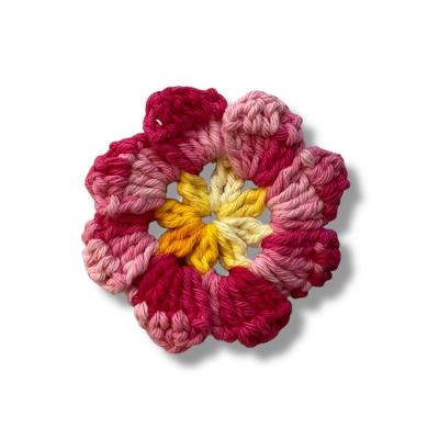 Flores e Folhas em Crochê Fio Mesclado Barbante 85% Algodão Pink Kit 2 Barroco