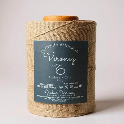 Barbante Artesanal No6 ao No8 85% Algodão 700g Chocolate Veronez
