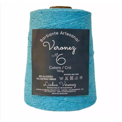 Barbante Artesanal Veronez No6 a No8 700g Azul Turquesa
