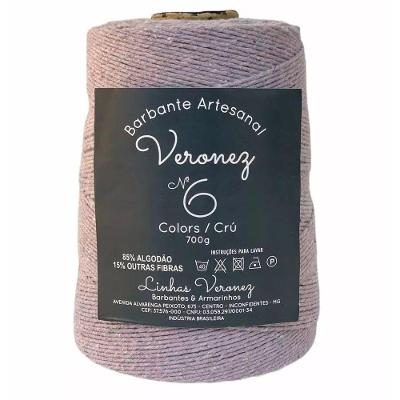 Barbante Artesanal Lilás 700g No6 a No8 Kit 5 Unidades Veronez