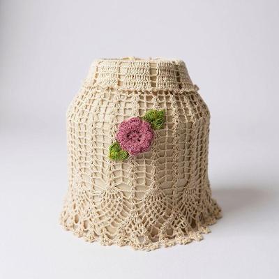 Capa para Botijão de Gás Crochê Algodão 55x55CM Rosê Artesanal