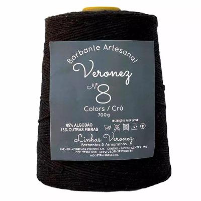 Barbante Artesanal Veronez No8 85% Algodão 700g Preto