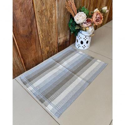 Tapete Zurich Retangular 46CM X 67CM Tear Artesanal Cinza Aquarela Home