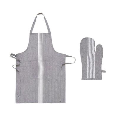 Kit Avental e Luva Home Chef Crômio Algodão Design Exclusivo Copa & Cia