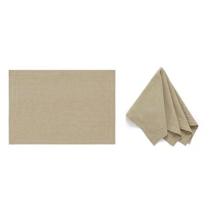 Kit de Mesa Posta Indian Duoo Taupe 2 Lugares Bege Copa & Cia