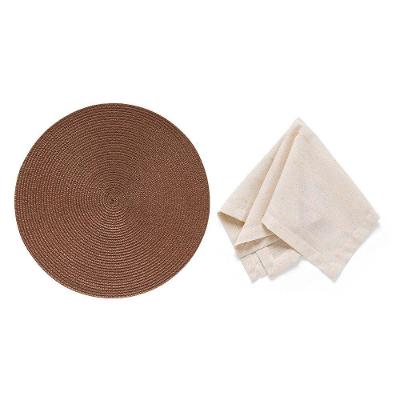 Kit de Mesa Posta Linen Natural 2 Lugares com Jogo Americano Nude Copa & Cia