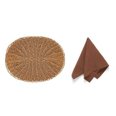Kit de Mesa Posta Liam Stone 2 Lugares com Jogo Americano Caramelo Copa & Cia