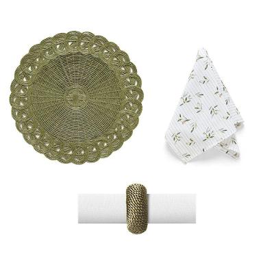 Kit de Mesa Posta Ella-Oliveiras 4 Lugares com Jogo Americano Copa & Cia