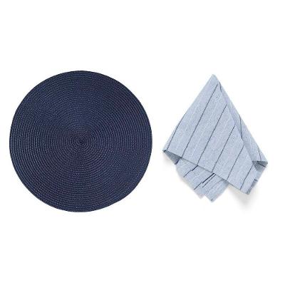 Kit de Mesa Posta Nuance Azul 2 Lugares Jogo Americano Copa & Cia