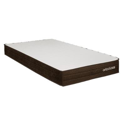 Colchão Solteiro Espuma D28 Misto Antialérgico 78x188CM Marrom Ortoclass