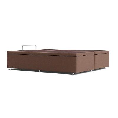 Base Sommier Baú Fashion Nob 158CM Queen Camurça Madeira Cream Ortobom